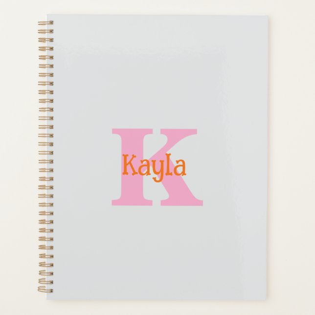 Mariage Baby Shower Rose Orange Gris Clair Gris (Devant)