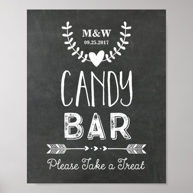 Mariage Barre de bonbons Signet Tableau de bord Co (Devant)