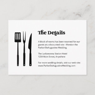 Mariage BBQ - Informations Détails Carte de boîtie