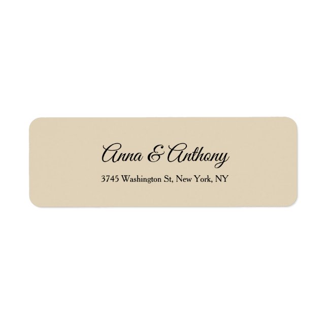 Mariage Beige Professionnel Créatif Élégant Plat (Devant)