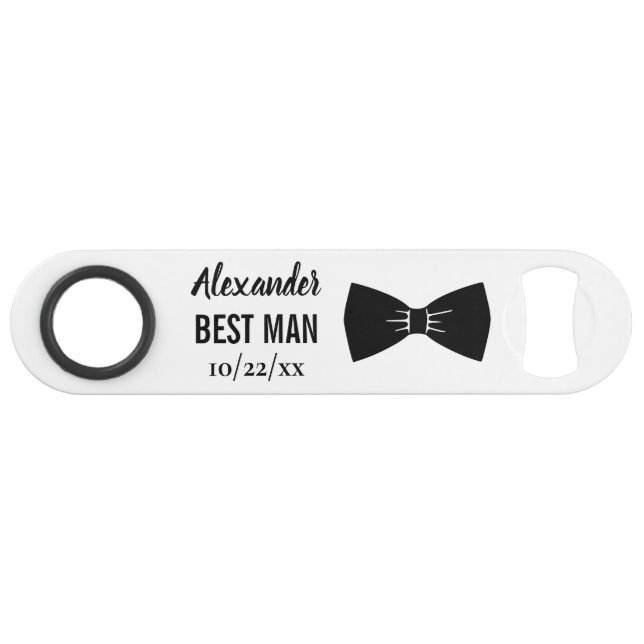 Mariage Best Man Bachelor Party Black Bow Cravate (Devant (Horizontal))