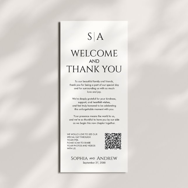 Mariage Bienvenue et Carte de remerciements pour l (Créateur téléchargé)
