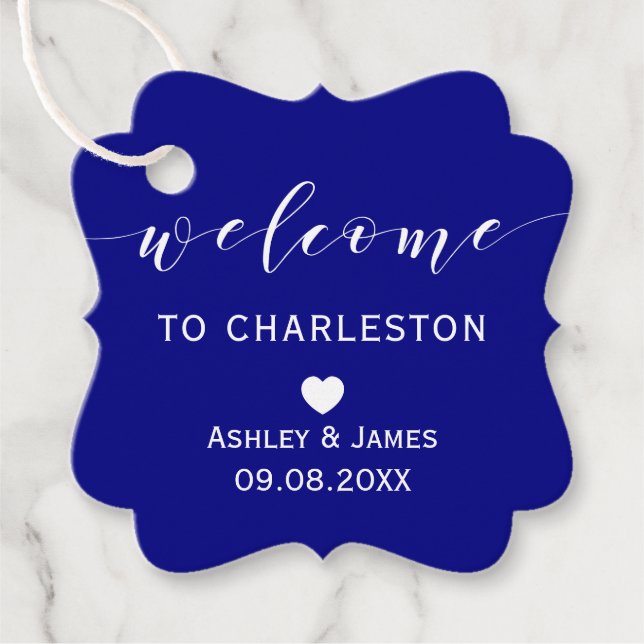 Mariage Bienvenue étiquettes cadeaux pour Hotel Ba (Devant)