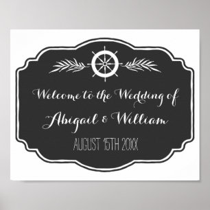 Mariage Bienvenue Panneau personnalisé Tableau noi