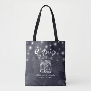Mariage Bienvenue Sacs cadeaux Mason Jars Lumières