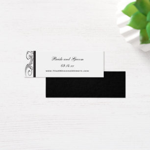 Mariage Black and White Swirls