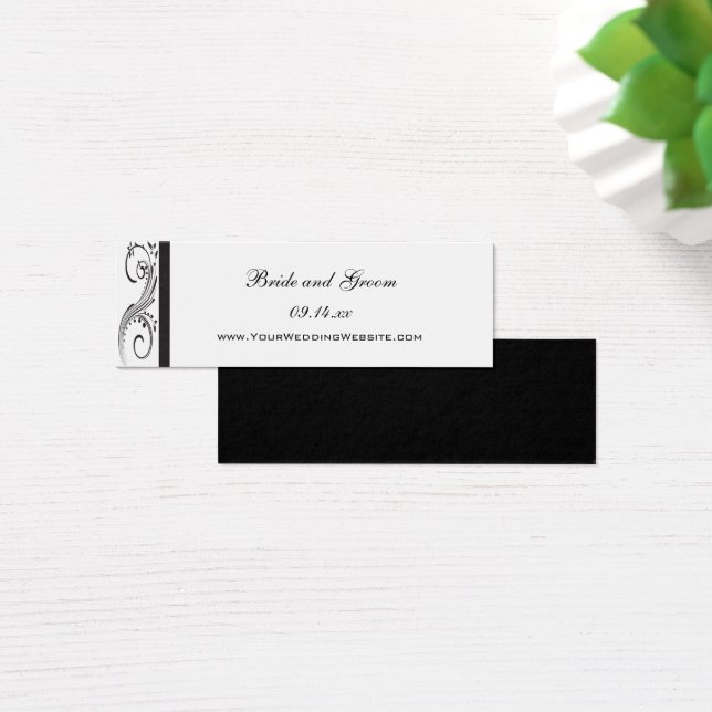 Mariage Black and White Swirls (Bureau)