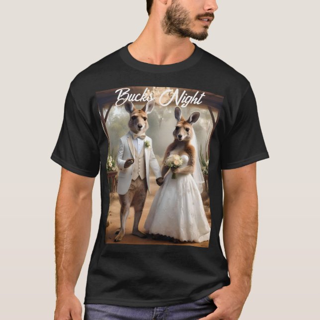 Mariage blanc Aussie Kangaroo, T-shirt de nuit Buc (Devant)