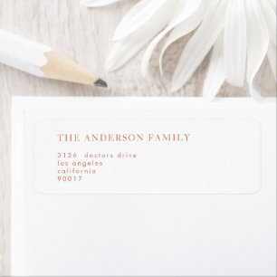 Mariage blanc Boho de texte orange brûlé