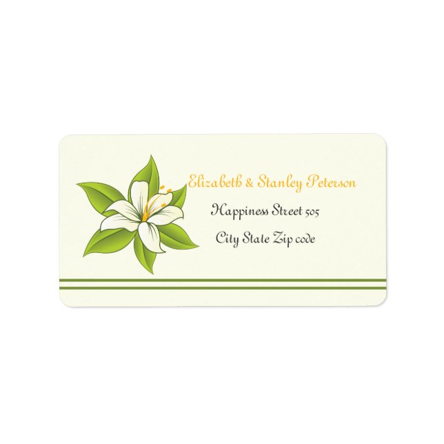 Mariage blanc Stargazer étiquette personnalisé (Devant)