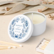 Mariage bleu coquille de crabe nautique océan plag