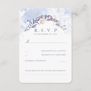 Mariage bleu et blanc Dusty RSVP
