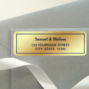 Mariage bleu Faux Gold Foil