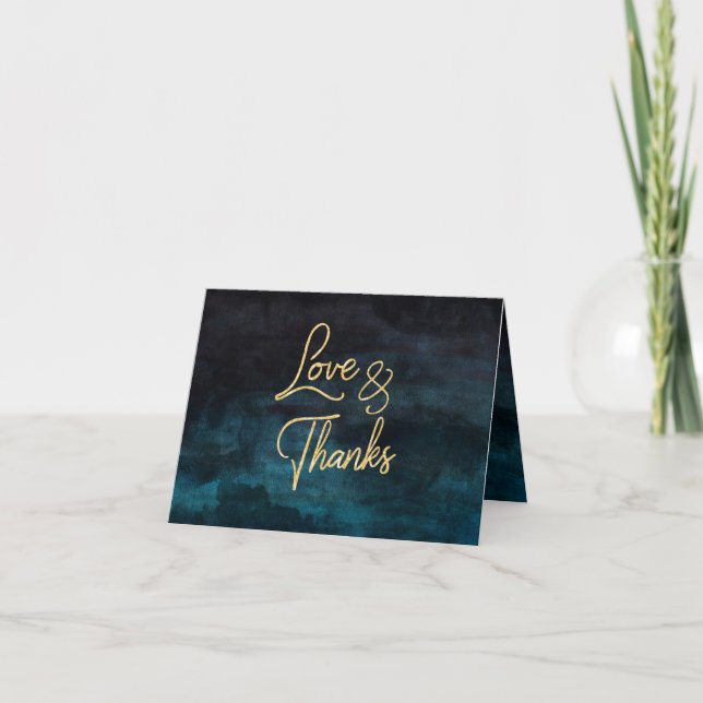 Mariage bleu marine et Merci  or (Devant)