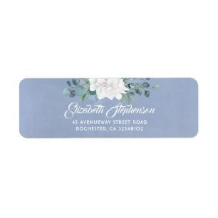 Mariage bleu poussiéreux de fleur blanche