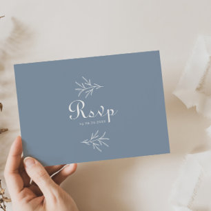 Mariage bleu poussiéreux minimum Choix de menu Rép