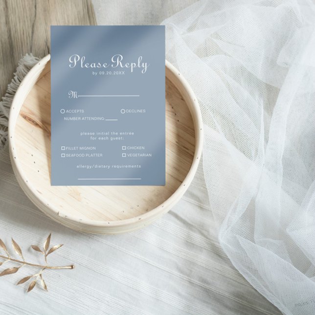 Mariage bleu poussiéreux minimum Choix de menu Rép (Créateur téléchargé)