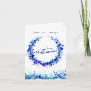 Mariage blue art tu seras ma carte de femme de cha