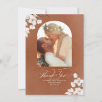 Mariage Boho en terre cuite Merci à deux côtés
