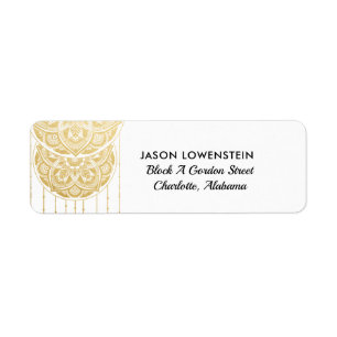 Mariage Boho Mandala Faux Gold Faux