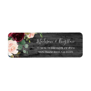 Mariage Bois de Charbon Rustique Rouge Bourgogne V