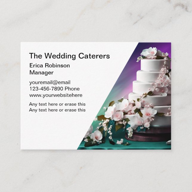 Mariage boulangerie traiteur Cartes de visite (Devant)