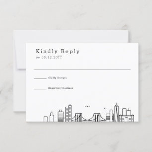Mariage Brooklyn   Stylisé Skyline RSVP