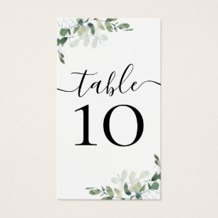 MARIAGE BUDGET Eucalyptus Petit numéro de table