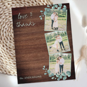 Mariage Budget Rustic 3 Carte de remerciements pho