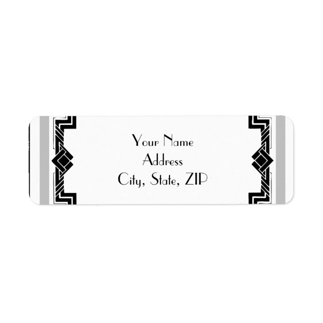 Mariage cadre Art déco noir blanc et argent (Devant)