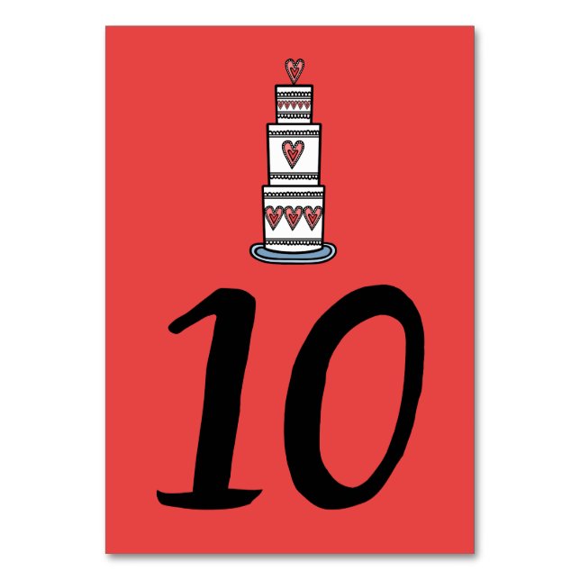 Mariage Cake Illustration Mariage Numéro de table (Par défaut)