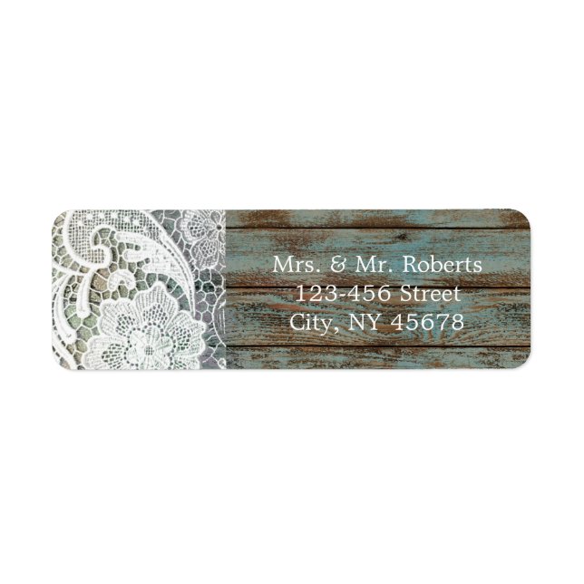 mariage campagnard en dentelle de grange bleu vint (Devant)