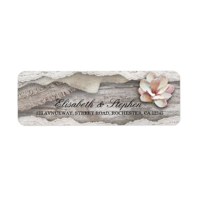 Mariage campagnard floral en dentelle de bois rust (Devant)