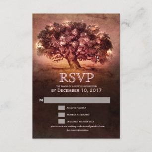 Mariage campagnard RSVP de l'arbre de chêne