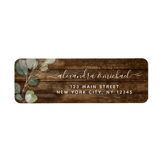 Mariage campagnard rustique de verdure des Eucalyp (Devant)