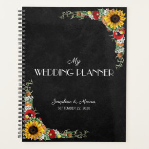 Mariage campagnard Sunflower Rustic Chalkboard