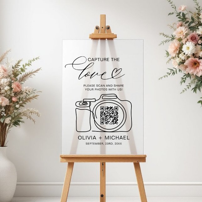Mariage Capture L'Amour QR Code Photo Partager (Créateur téléchargé)