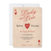 Mariage Carte à Jouer Chanceux en Amour
