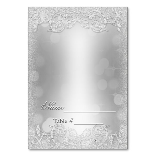 Mariage Carte Escort Argent Remplissage plus tard (Par défaut)