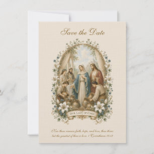 Mariage Catholique Cana Save the Date