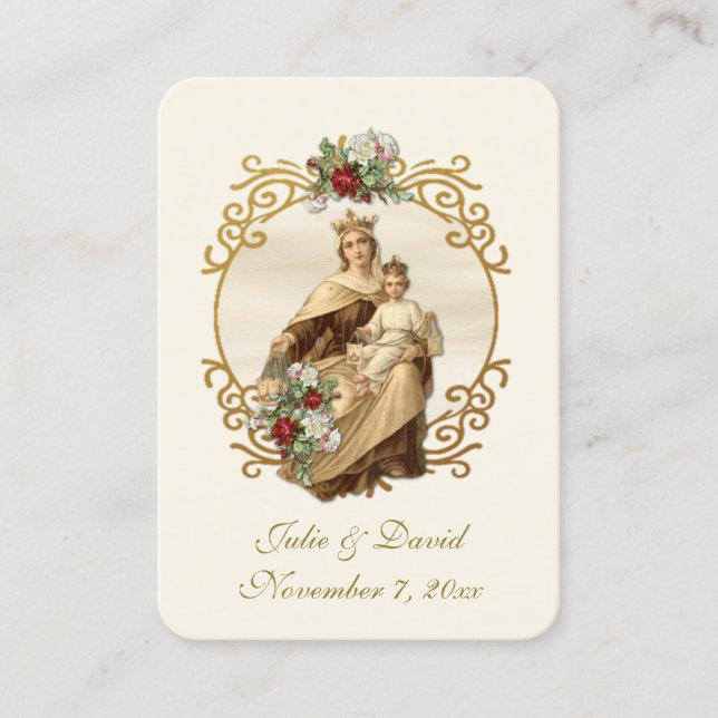 Mariage catholique Elegant Favoriser la Carte Sain (Devant)