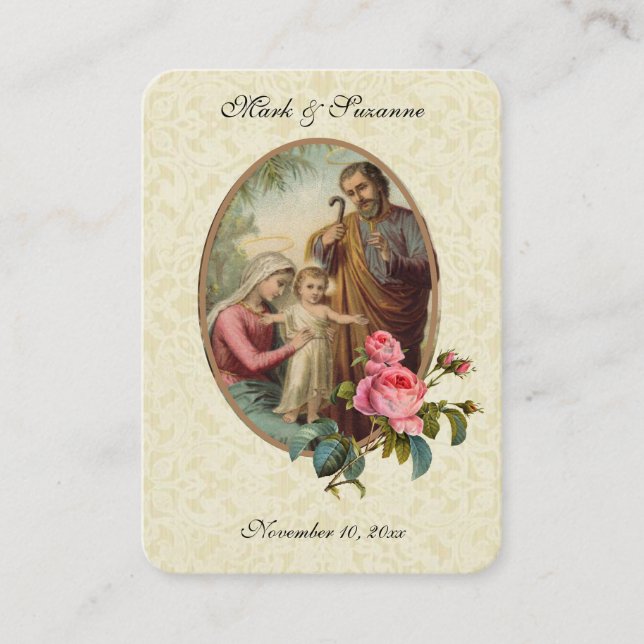 Mariage catholique Favoriser la carte de la Sainte (Devant)