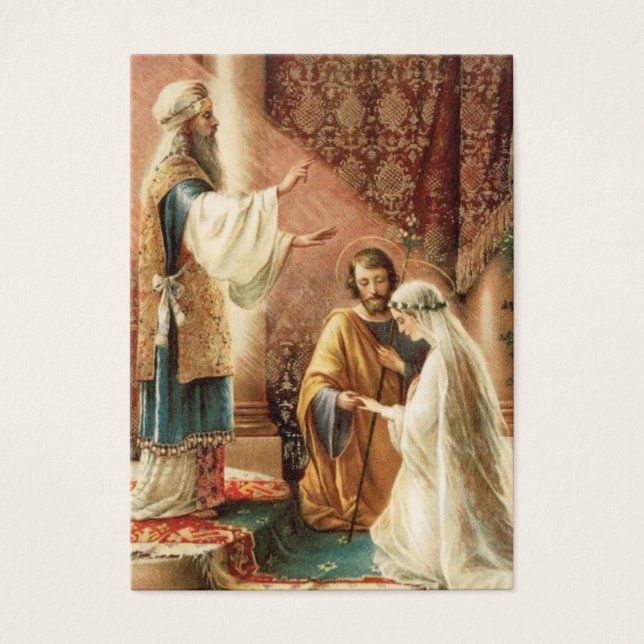 Mariage catholique Favoriser la mariée Carte Saint (Devant)