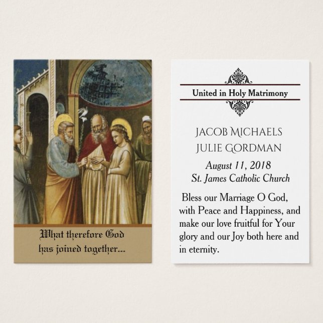 Mariage catholique Favoriser Mariage Mariée Groom  (Devant & derrière)