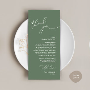 Mariage Celebration Place Setting Carte de remerci
