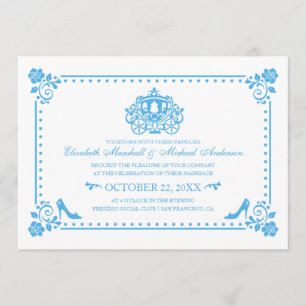 Mariage Cendrillon Invitation transport et fleur