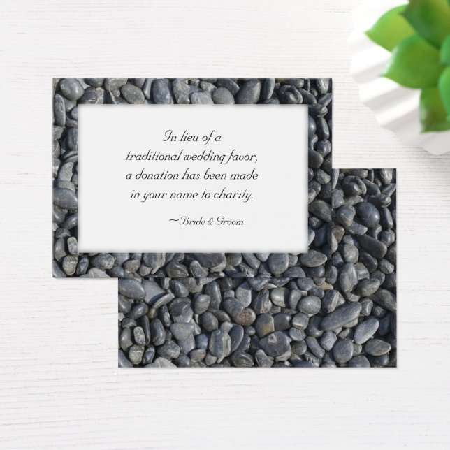 Mariage Charity  Carte de préférence Smooth Black  (Bureau)