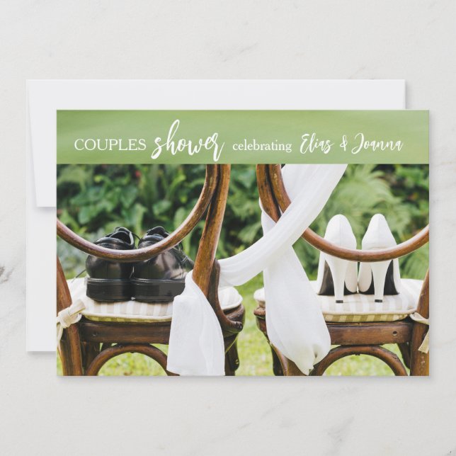 Mariage Chaussures Couples Douche Invitation (Devant)