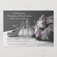 Mariage Chaussures Invitation à la douche nuptiale