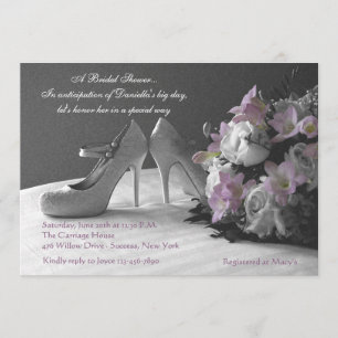 Mariage Chaussures Invitation à la douche nuptiale